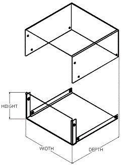 L-Shape enclosure dimensions