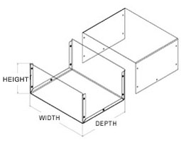 U-Shape enclosure dimensions